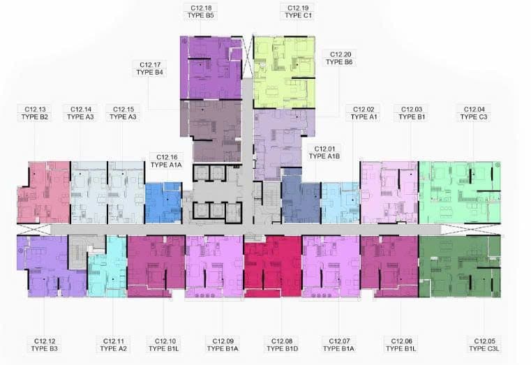 Mặt bằng Block C - Hình 1