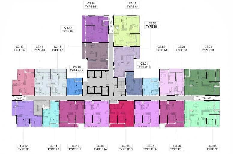 Mặt bằng Block C - Hình 1