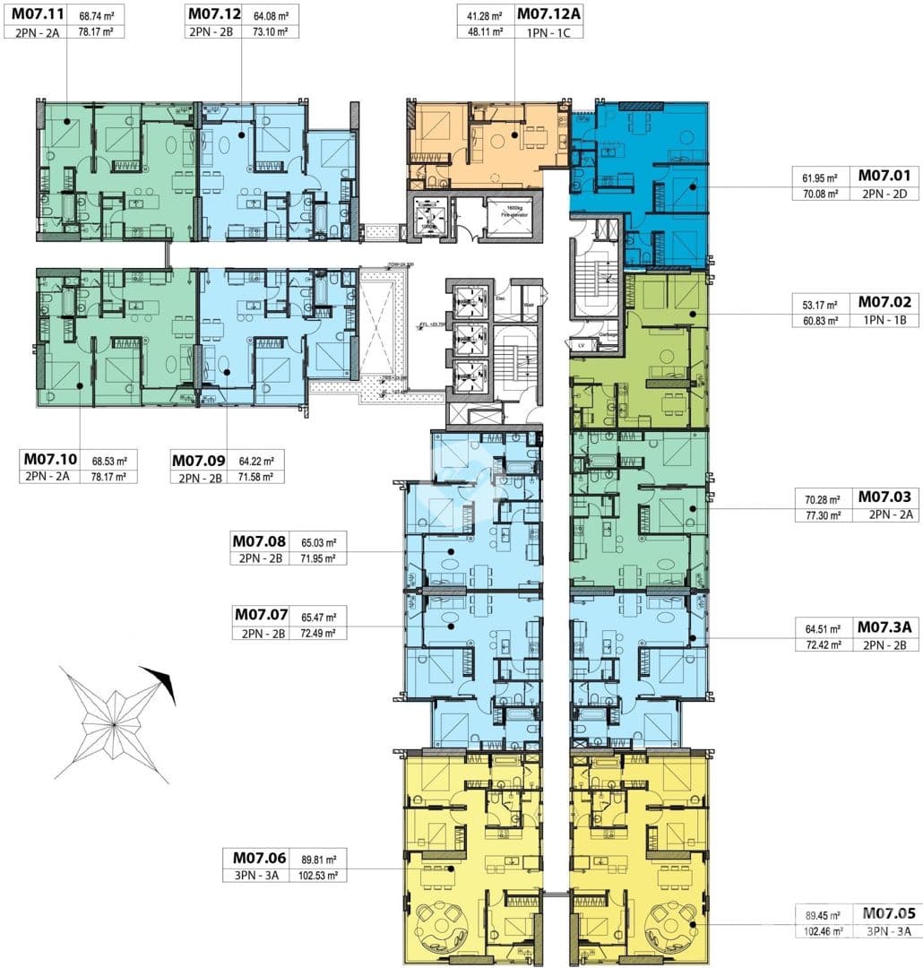 Mặt bằng Block C - Hình 1