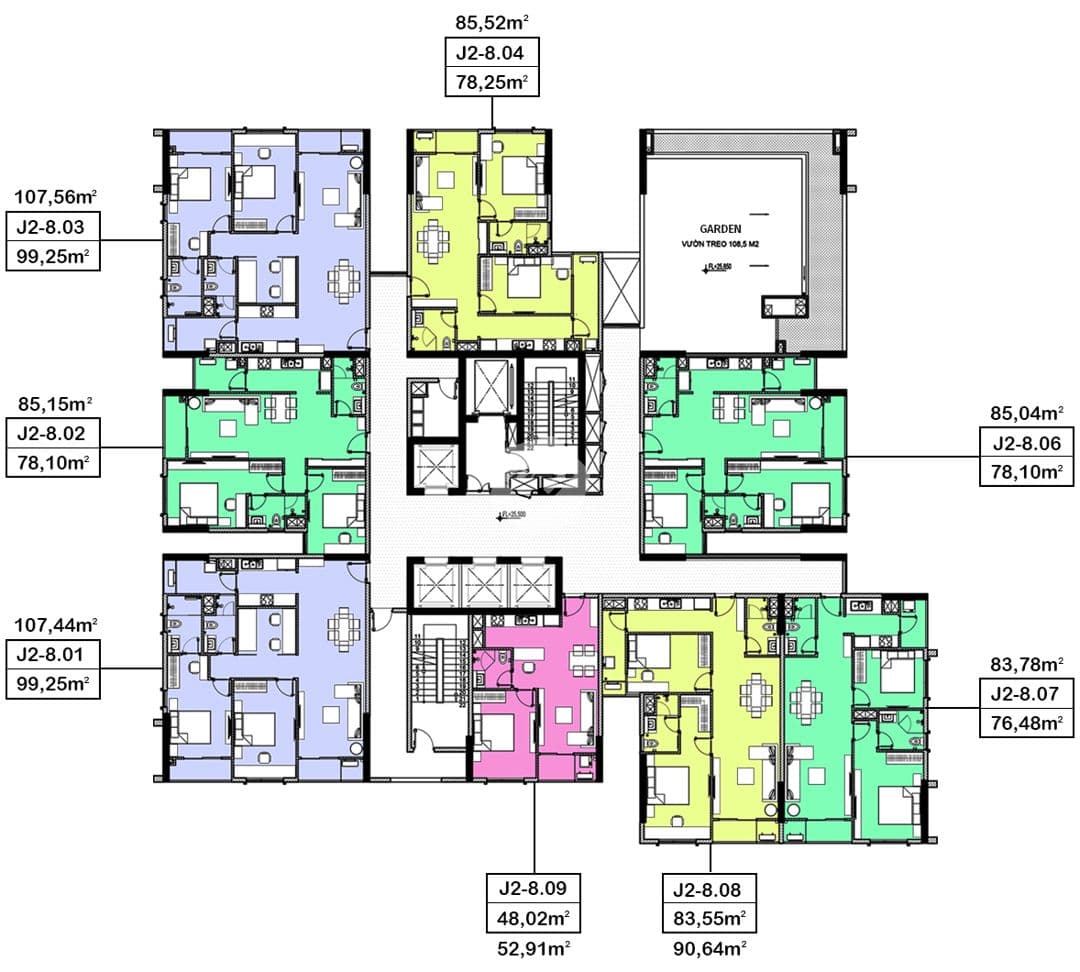 Mặt bằng Block Jasmine 2 - Hình 1