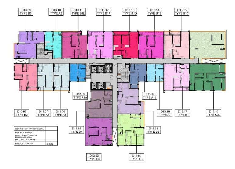 Mặt bằng Block D - Hình 1