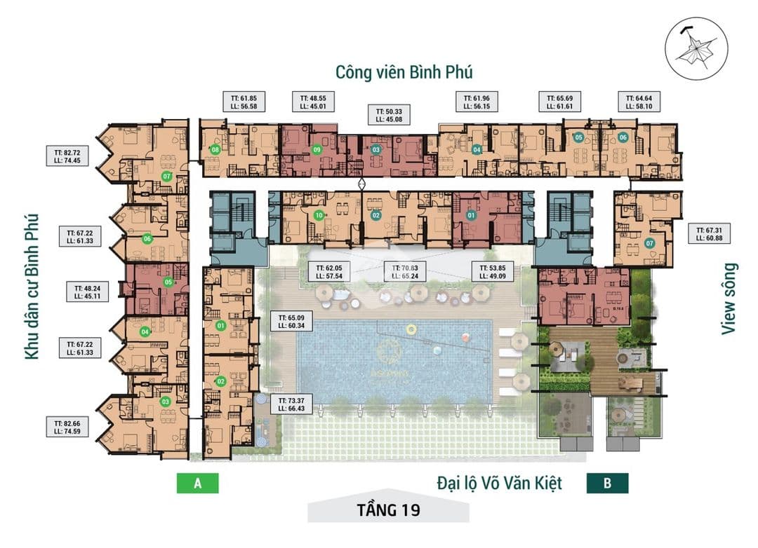 Mặt bằng Block A - Hình 1