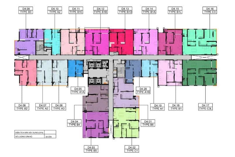Mặt bằng Block A - Hình 2