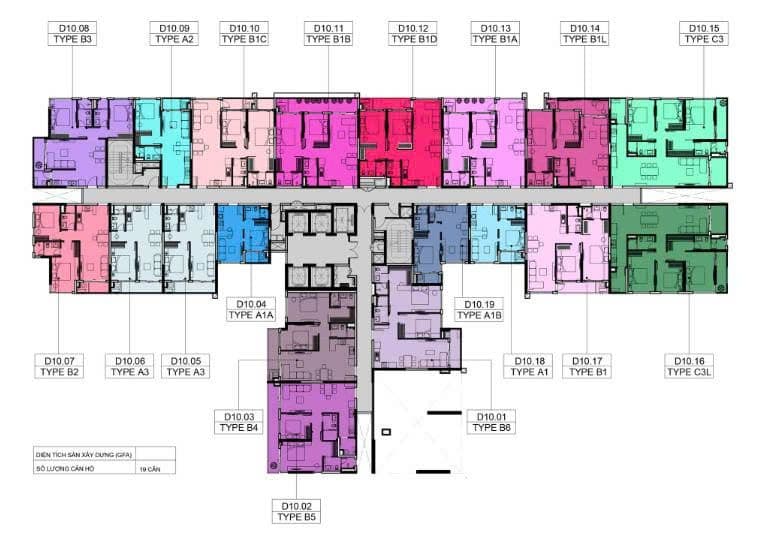 Mặt bằng Block D - Hình 1