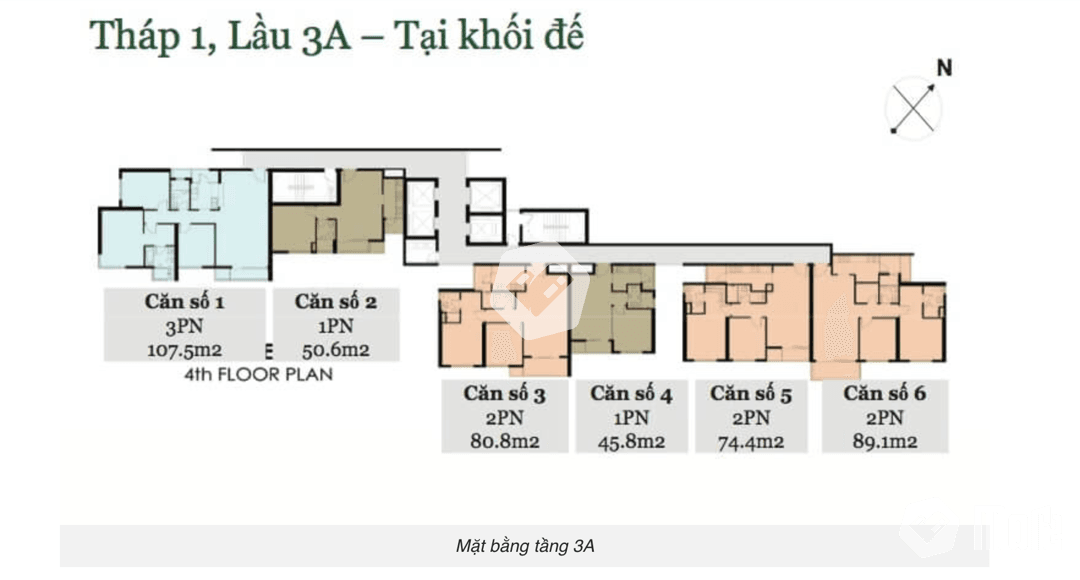 Mặt bằng Block Tháp 1 - Hình 1