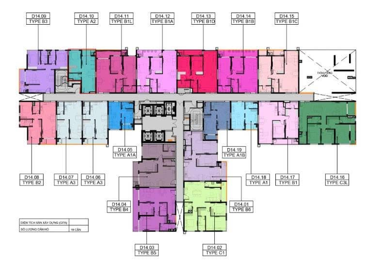 Mặt bằng Block D - Hình 1