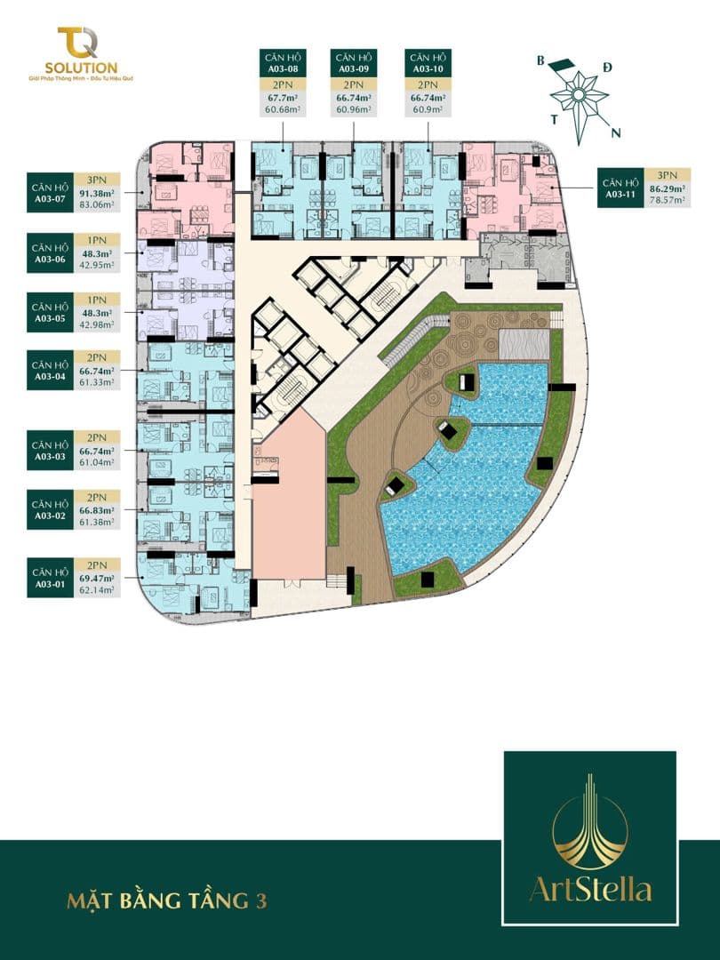 Mặt bằng Block A - Hình 1