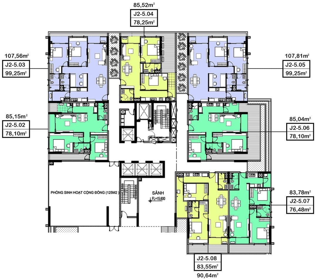 Mặt bằng Block Jasmine 2 - Hình 1