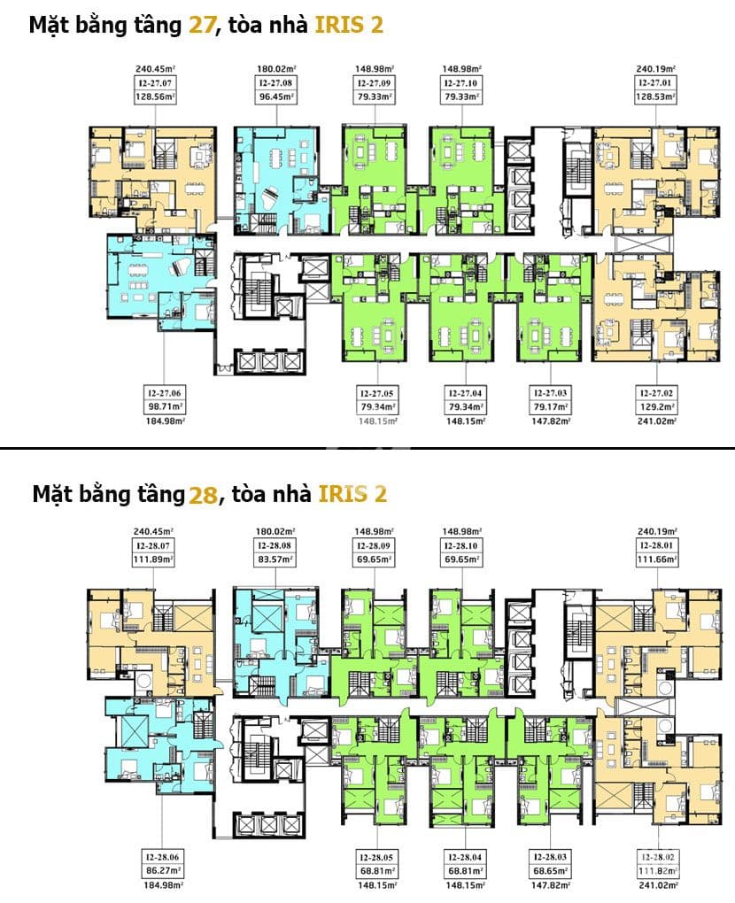 Mặt bằng Block Iris 2 - Hình 1