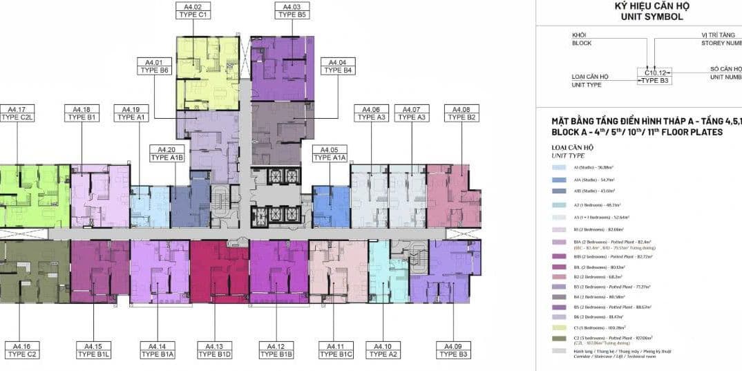 Mặt bằng Block A - Hình 1