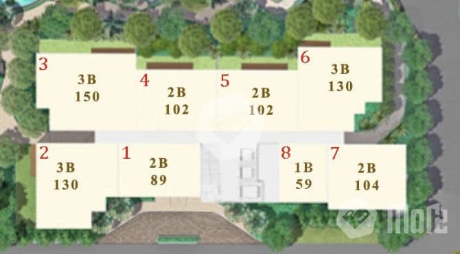 Mặt bằng Block T1 - Hình 1