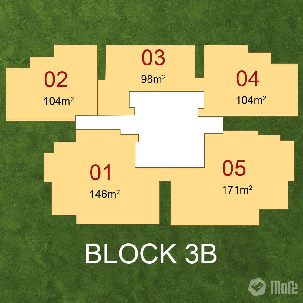 Mặt bằng Block 3B - Hình 1