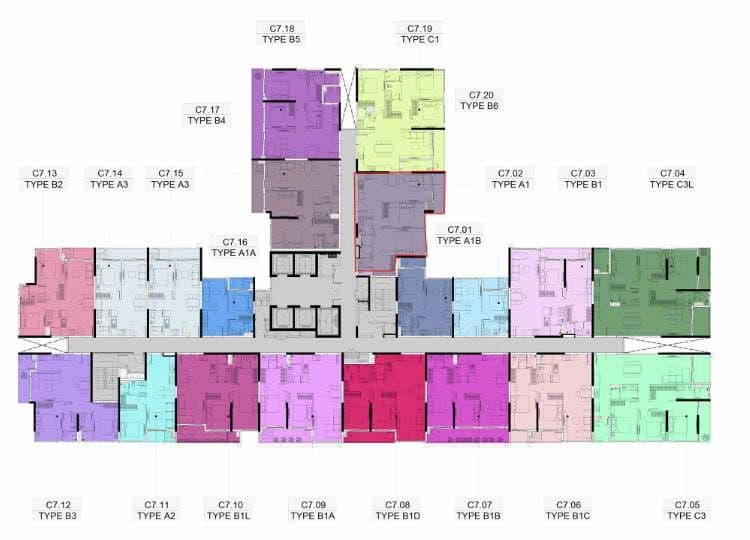 Mặt bằng Block C - Hình 1