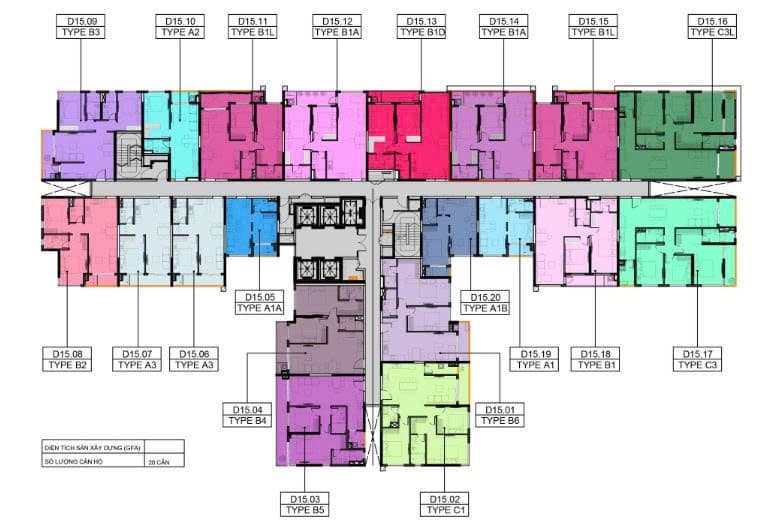 Mặt bằng Block D - Hình 1