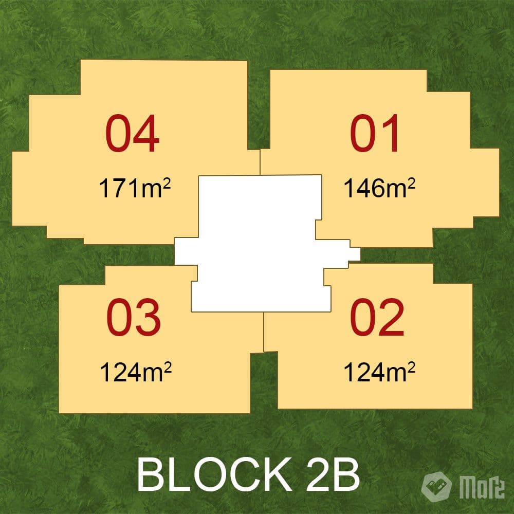 Mặt bằng Block 2B - Hình 1