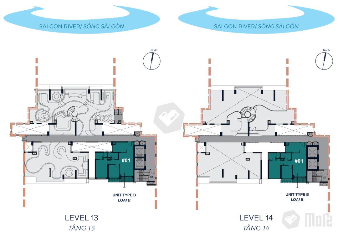 Mặt bằng Block T2 - Hình 1