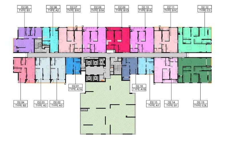 Mặt bằng Block D - Hình 1