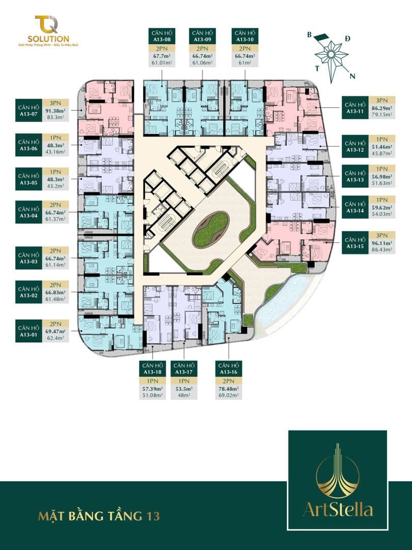 Mặt bằng Block A - Hình 1