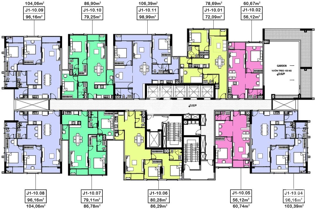 Mặt bằng Block Jasmine 1 - Hình 1