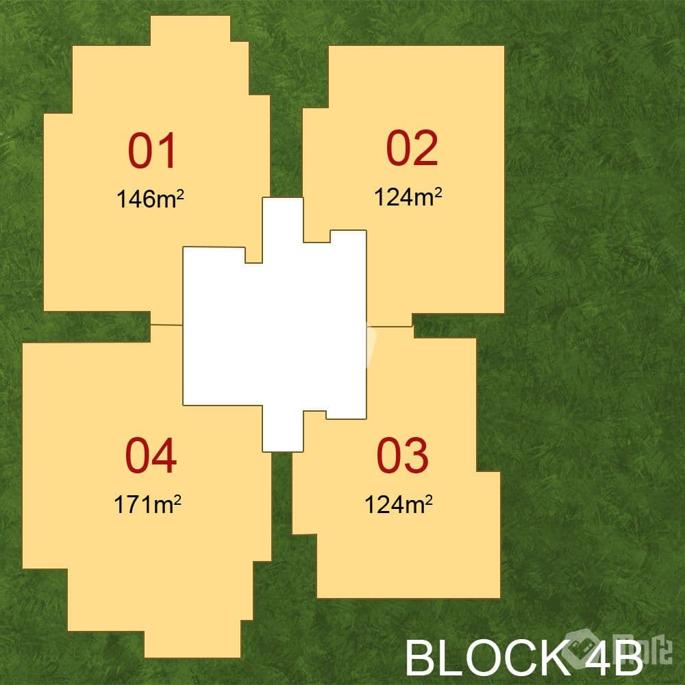 Mặt bằng Block 4B - Hình 1