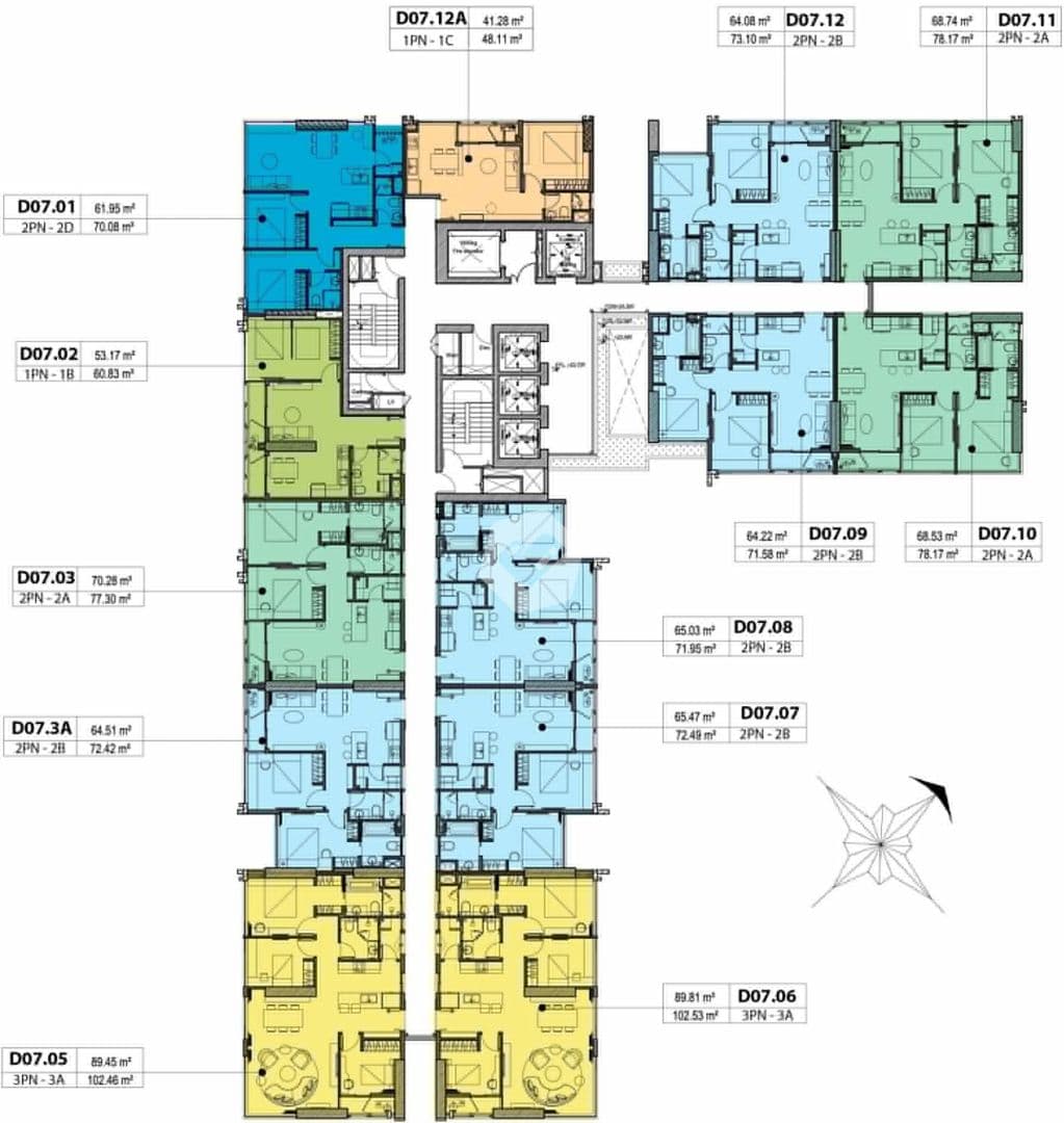 Mặt bằng Block A - Hình 1