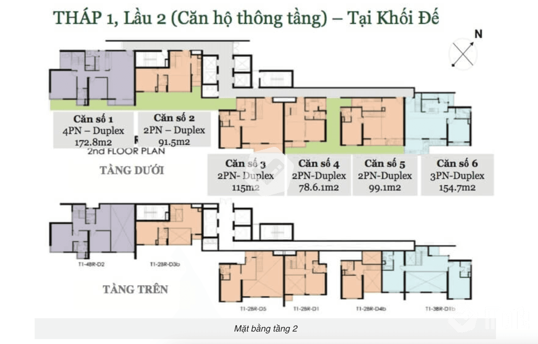 Mặt bằng Block Tháp 1 - Hình 1