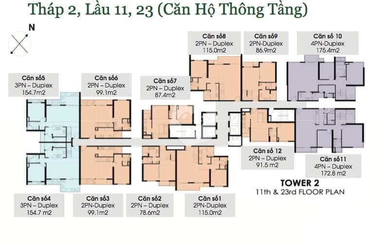 Mặt bằng Block Tháp 2 - Hình 1
