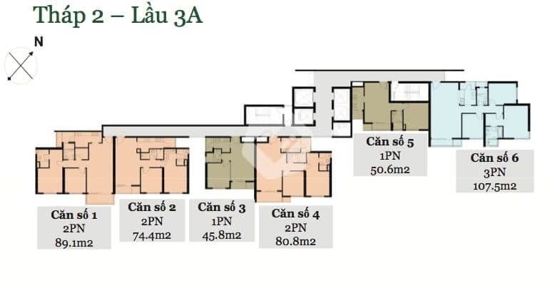 Mặt bằng Block Tháp 2 - Hình 1