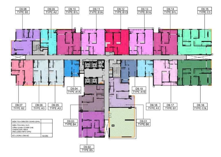 Mặt bằng Block D - Hình 1