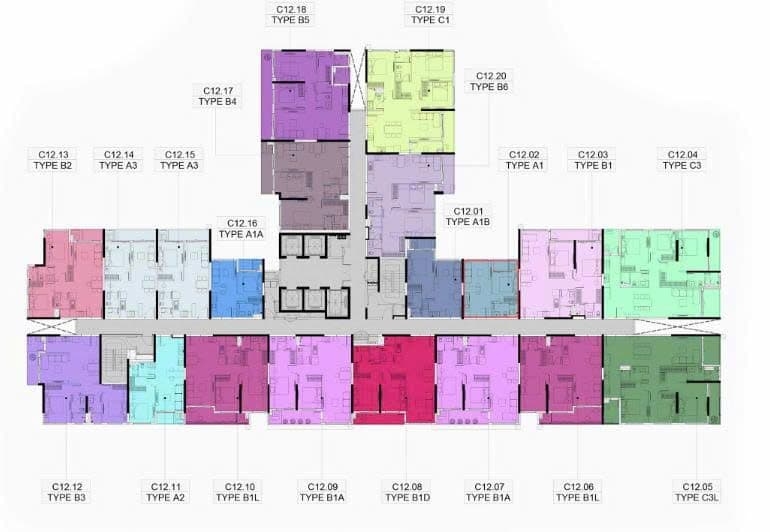 Mặt bằng Block C - Hình 1