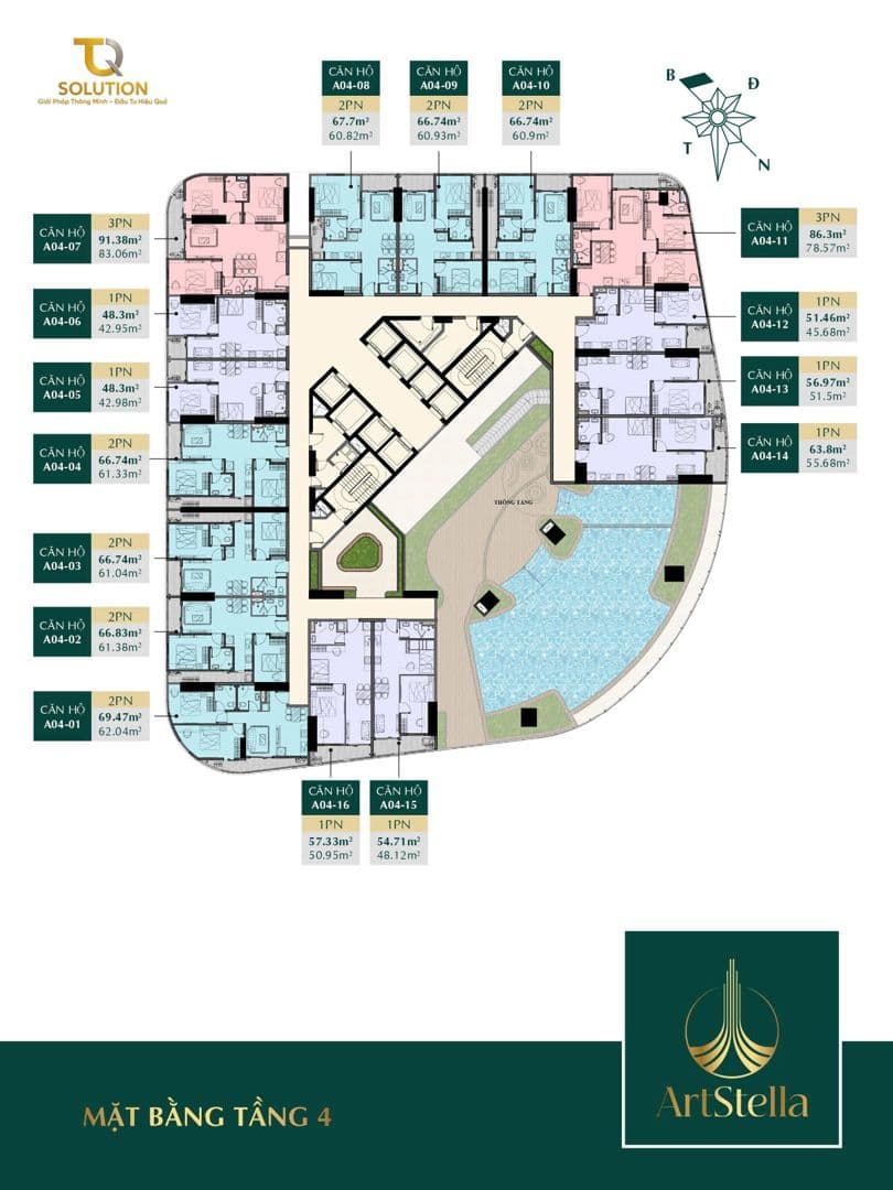 Mặt bằng Block A - Hình 1