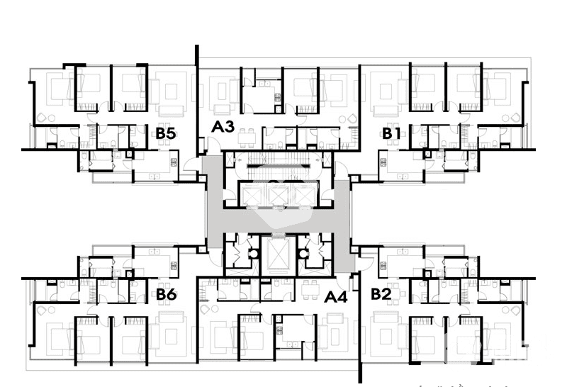 Mặt bằng Block T2 - Hình 1