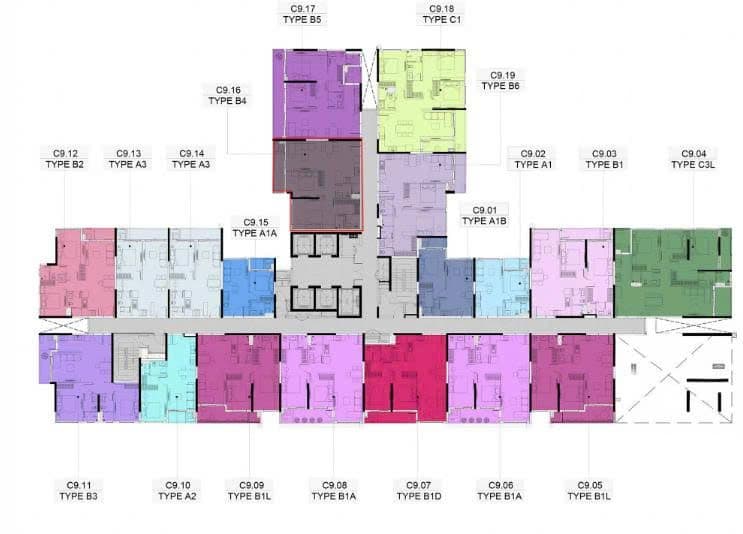 Mặt bằng Block C - Hình 1